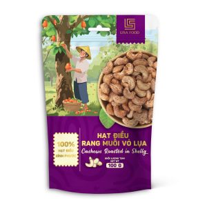 Hạt Điều Rang Muối Vỏ Lụa 100g LisaFood