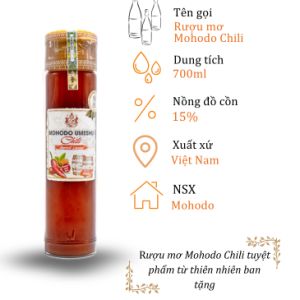 Rượu Mơ Mohodo Chili - Chai 700ml 15%