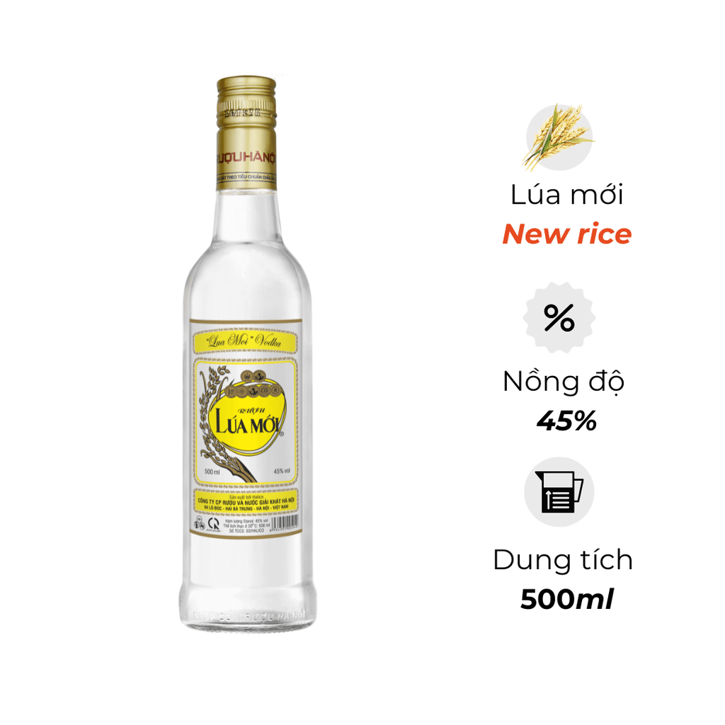 Rượu Lúa Mới - Chai 500ML 45% ( Bottle New Rice Wine 500Ml 45%) - Ảnh 6