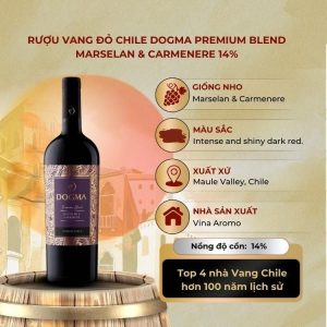 Alternative view of Rượu Vang Đỏ Dogma Gran Reserva Marselan & Carmenere
