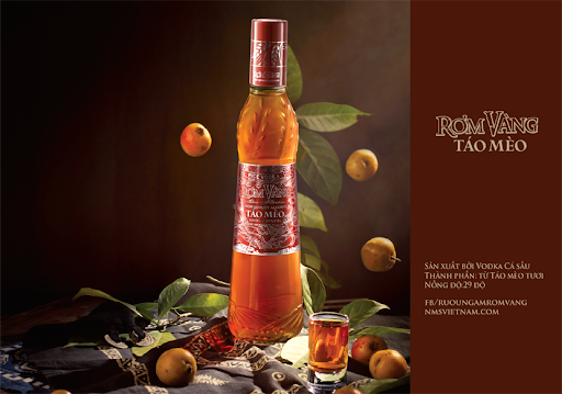 Rượu Rơm Vàng Táo Mèo NMSVietnam - Chai 500ML 29%